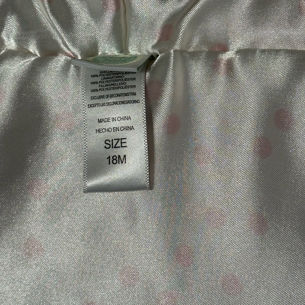 Little me Pink coat jacket with zipper in the front faux fur - Picture 10 of 12